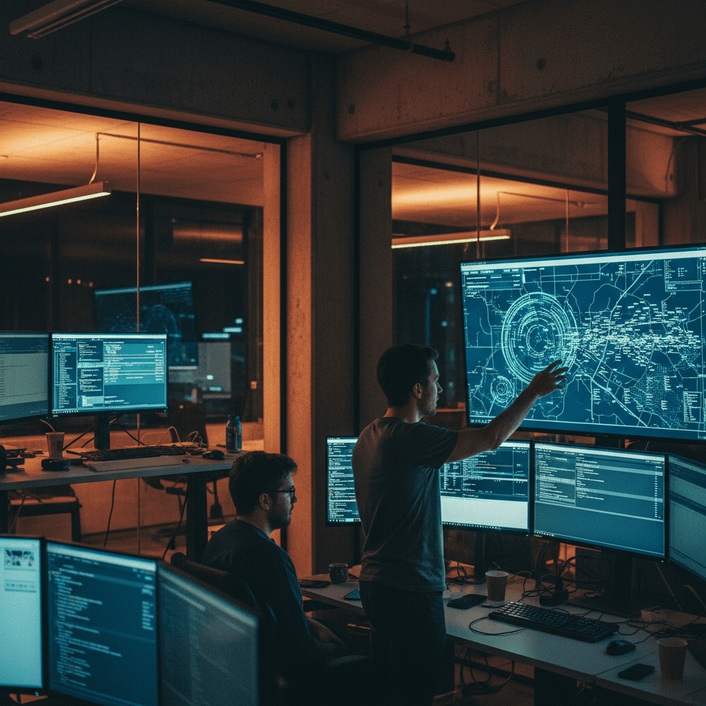 Business process automation in action across multiple team workstations