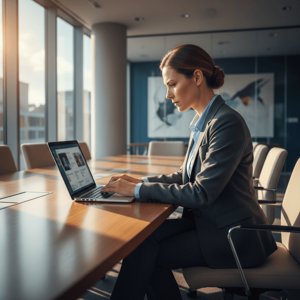 HR manager using AI copilot to screen candidates and review policies