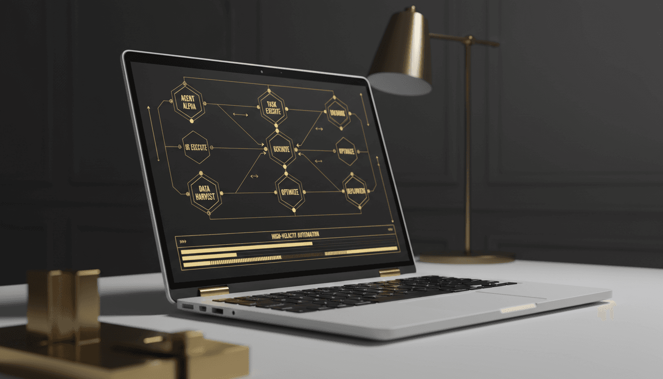 Autonomous agent network dashboard with interconnected nodes