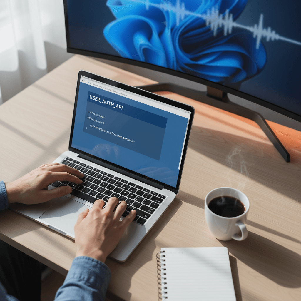 Developer integrating AI APIs into their application workflow